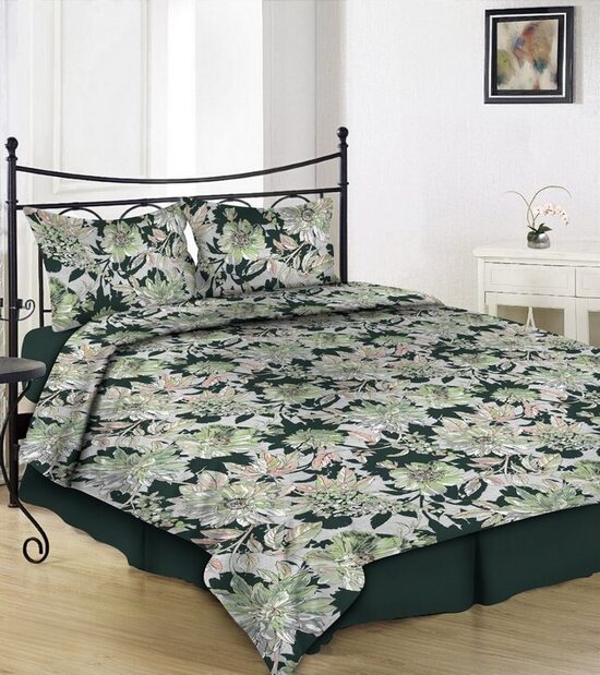 Green makosatīna palagi ar gumiju