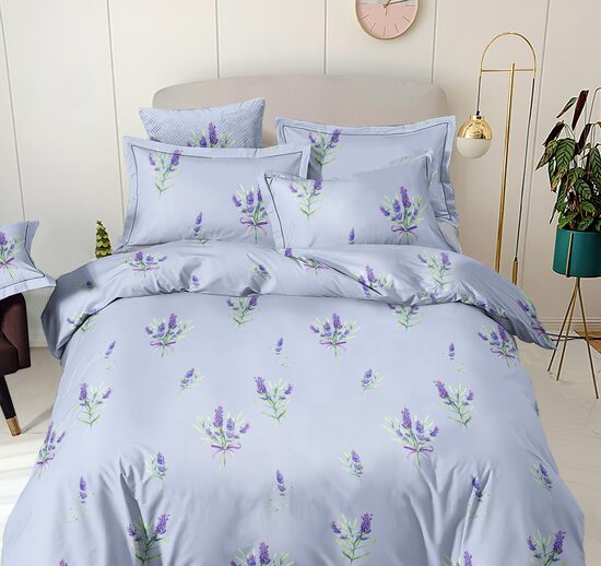 Lavanda kokvilnas segas pārvalks