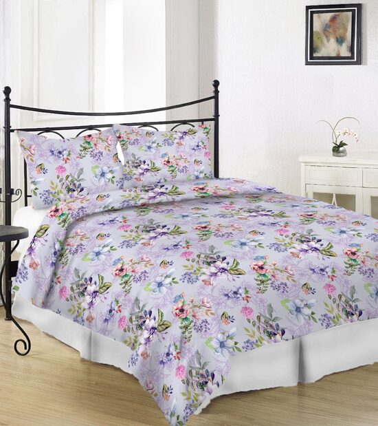 Zilac spilvendrānas satīns